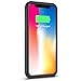 Battery Case for iPhone Xr, 5500mAh Conqto Portable Protective Power Charging Case Compatible with iPhone Xr(6.1 inch) Rechargeable Extended Battery Charger Case Power Bank Charging Case Cover-Black