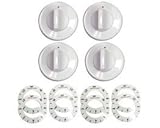 Range Kleen 8134 White Electric Range Knobs, 4 Pcs
