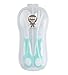 PUKU Kids Fork and Spoon Set with Carrying Case，Child Pack Utensils，Baby Tableware BPA- Free Children Shower Gift (Cantaloupe)