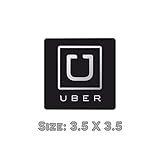UBER CAR MAGNETS ~ 3.5 x 3.5 inches Black Vehicle Magnet signs. 2 MAGNETS!