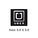 Flexible magnets UBER CAR MAGNETS 3.5 x 3.5 inches Black Vehicle Magnet signs 2 MAGNETS