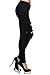 Vialumi Women's Distressed Destroyed Ripped Slashed Slit Knee Skinny Jeans
