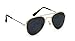 Baby Boy Girl Classic Aviator Style Retro Metal Sunglasses (Gold/Black Lens 6-18 Months)