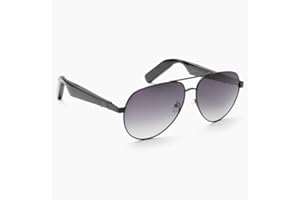 Lucyd Open Ear Smart UV Sunglasses for Men & Women - Noise Canceling Wireless Mics - Voice Assistant Siri & Alexa Support – Driving & Meeting – Antimatter XL