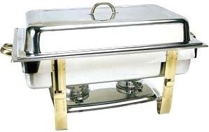 GOLD ACCENT 8 QT OBLONG CHAFER CHAFING DISH