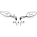 Krator Custom Rear View Mirrors Black Pair w/Adapters Compatible with Buell Thunderbolt S2 S3 Blast 1125R M2 Cyclone
