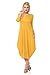 Pastel by Vivienne Women's Cocoon Midi Dress With Pocket Large Mustard