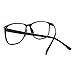 Panto Oversized Thin Frame Nerd Fashion Glasses Black