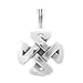Mens Pendant Cross Style Celtic Knot in Sterling Silver with Word Strength, Unisex, 8202