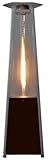 True Commercial (Natural Gas) Hammered Mocha Bronze 3-Sided Pyramid Style Quartz Tube Patio Heater with Wheels (NG)