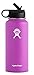 Hydro Flask 32 oz Double Wall Vacuum Insulated Stainless Steel Sports Water Bottle, Wide Mouth with BPA Free Straw Lid, Raspberry