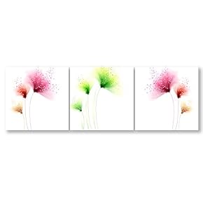 3 Piece Canvas Wall Art-Romantic Flower-Canvas Prints Home Artwork Decoration for Living Room,Bedroom - 12"x12"x3 Panels