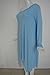 Women Plus Size Vintage Off Shoulder Long Sleeve Irregular Hem Midi Dress Blue 2XL