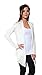 Free to Live Women's Light Weight Open Front Cardigan Sweater Made in USA (XL, Ivory)