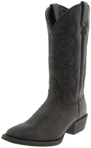 Justin Boots Men's Stampede Collection 13" Western Boot Medium Round Toe,Black Deercow,9 EE US