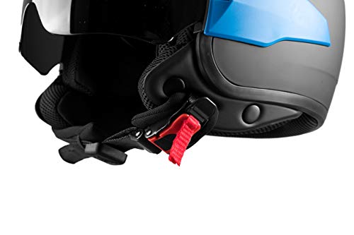 Westt Rover Open Face Motorcycle Helmet DOT Approved with Sunshield + 3