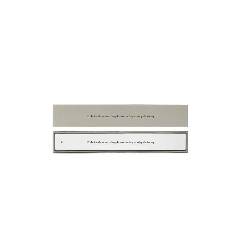 East of India Porcelain Incense Holder White Incense Stick Burner for Home 'It's the friends'