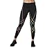 CW-X Women's Endurance Generator Joint and Muscle Support Compression Tight, Black/Pastel Rainbow, Medium