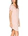 ALLY-MAGIC Women's Tunic Casual Plain Simple Short Sleeve T-Shirt Dress