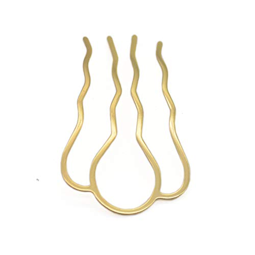 Fujiyuan 5 Pcs 87mm Hair Fork Clip Stick Hair Pin Hair Bun Plug Holder for Women Girl Accessories Gold