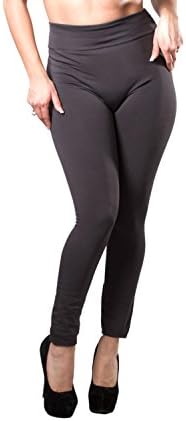 Women's Super Comfortable Leggings / Tight Pants Fleece Lined One Size Fit All (Gray)