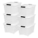 IRIS USA, Inc TB-28 32 Quart Stack & Pull Box, Multi-purpose Storage Bin, 6 Pack, Pearl primary