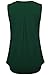 Nandashe Womens Ruffle Summer Tank Tops, Sleeveless Button Tank Top Vest Green L