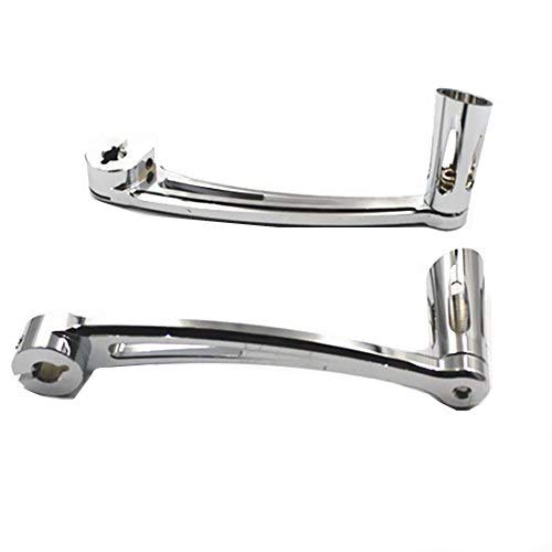 2X Chrome CNC Heel Toe Shift Lever W/Shifter Peg For Harley Electra Glide Fatboy Softail FLHR FLHX Motorcycle