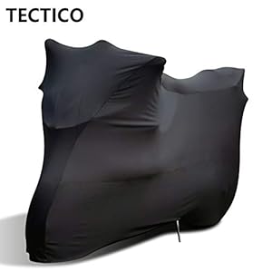 TECTICO Indoor Motorhoes Elastisch Ademend Zacht Stofdicht Stretch XXL XXXL Bescherming voor Binnen Garage Motorshow…