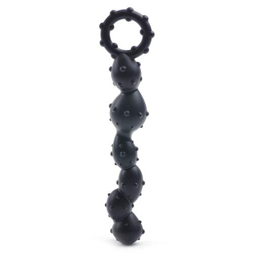PleasureBoxxx Sensual Tingle Beads Shape Anal Beads, Black