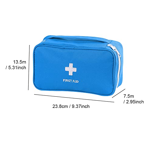 XINGSUI 2 Pieces First Aid Empty First Aid Kit Medicine Storage Portable Camping First Aid Kit (Blue, Grey)