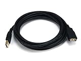 Monoprice 10-Feet USB 2.0 A Male to A Female Extension 28/24AWG Cable (Gold Plated) (105434)