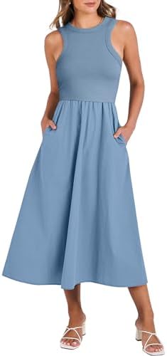 felina women's tiered maxi dress Felina Womens Tiered Maxi Dress Pockets Sleeveless Relaxed Fit Lightweight XL