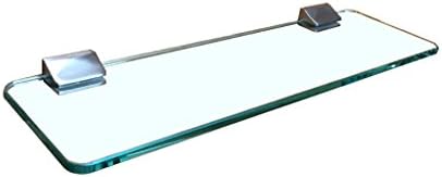 YONGLIANGweiyuzhiwujiao YONGLIANG Toiletries 304 Stainless Steel Bathroom Glass Shelf Wall Mount Bathroom Cosmetics Towel Rack Single Layer Mirror Front Frame (Size : L)