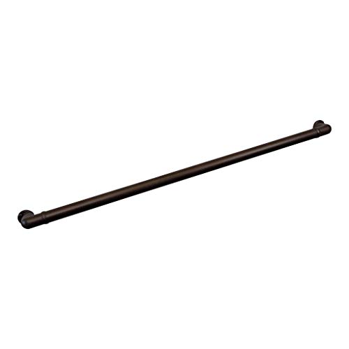 Aluminum Handrail Direct CHR 14' Handrail Section with Returns - Texture Brown - Easy to Install Stair Hand Rails - USA Made, ADA Compliant Porch Railing - Hand Rail for Outdoor & Indoor Steps