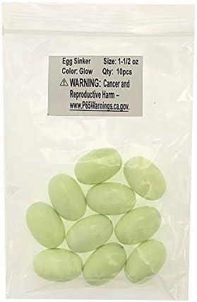 Sanhu Egg Fishing Weight Glow 1-1/2oz 20 Pieces