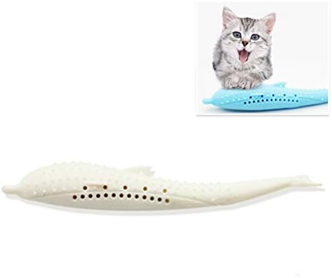 Gutyan Pet Catfish Shape Toothbrush Toy With Catnip Pet Soft Silicone Stick Teeth Cleaning Toy