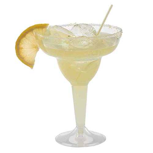 Plastic Margarita Glasses 12 oz. 50 Pack Hard Clear Plastic