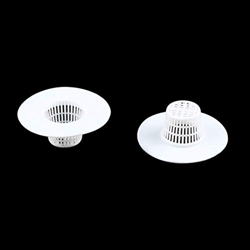 Nxtop Bathroom Plastic Drain Hair Stopper Strainers Sink Drainer White (Pack of 4) Sink Strainers Rubber Shower Traps Floor Rubber Shower Drain Covers Basin Filters Silicone Filters For Kitchen
