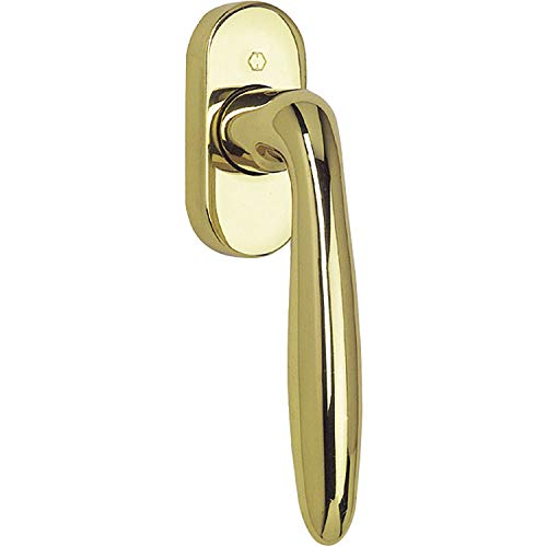 HOPPE 11567508 - Maniglia per finestra Verona-Secustik, VK 7, 32-42 mm, in ottone lucido
