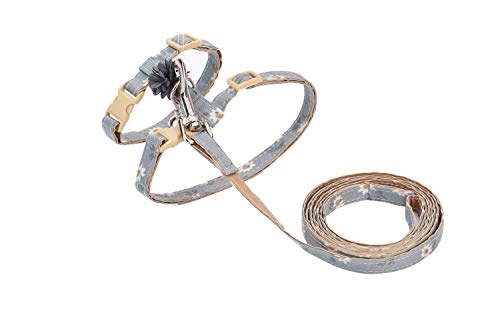 Cat Harness and Leash for Walking with Flower Patten - Thumbnail 3