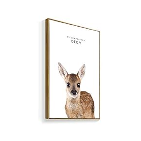 Framed Canvas Wall Art for Living Room, Bedroom Deer Canvas Prints for Home Decoration Ready to Hanging - 16x24 inches