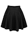 TWINTH Womens Skater Skirt, A Line Flared Skirt Reg & Plus Size Skater Skirts Black Large