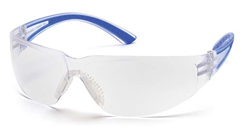 Pyramex Cortez Safety Eyewear, Clear Lens With Navy Temples - Thumbnail 6