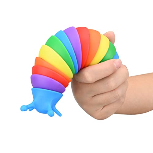 Fidget Slug,3D Printed Articulated Sticky Stretch Slug Fidget Toy,Sensory Toys for Autistic,Friendly Articulated Slug - Fidget Toy(Colorful)