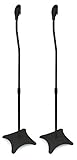 Mount-It! MI-1210 Speaker Stands for Home Theater 5.1 Channel Surround Sound System Satellite Speaker Stands Mounts, Rear and Front, 1 Pair, 10 lb Capacity, Black
