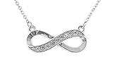 JOTW Infinity Pendant with an 18 Inch Link Necklace - Goldtone or Silvertone Available