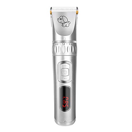 Zoneyee Pet Grooming Clipper Kits, Low Noise for Dogs and Cats, Rechargeable Cordless Electric Haircut Set for