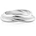 MIMI 925 Sterling Silver 3 Triple Band Rolling Russian Wedding Ring