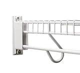 Rubbermaid Direct Mount Non-Adjustable Free Slide Wall Bracket, White (FG3D68LWWHT)